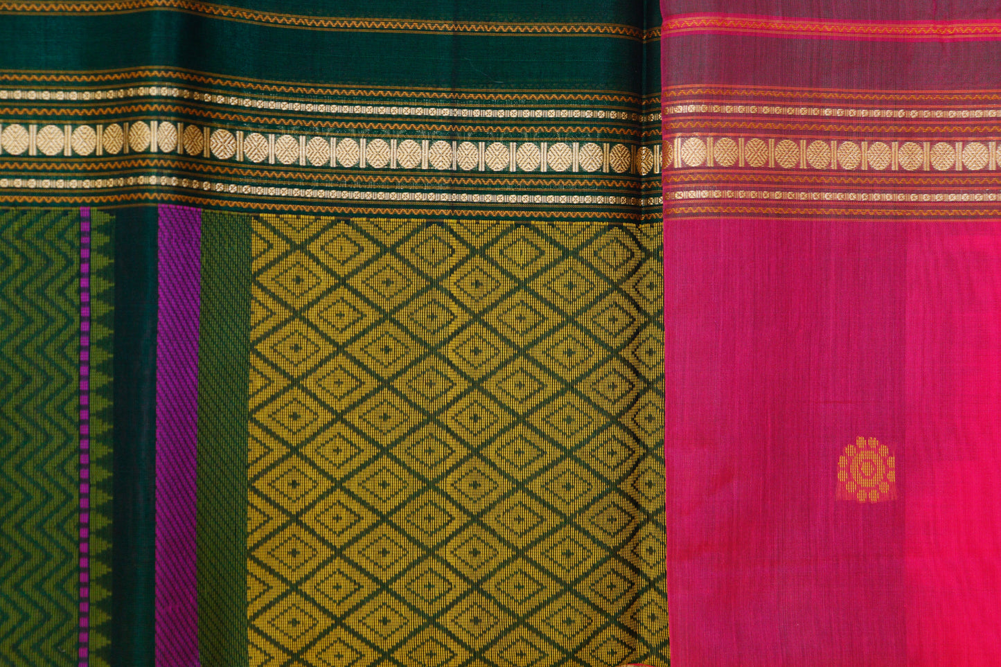 Pink Pure Handloom Saree