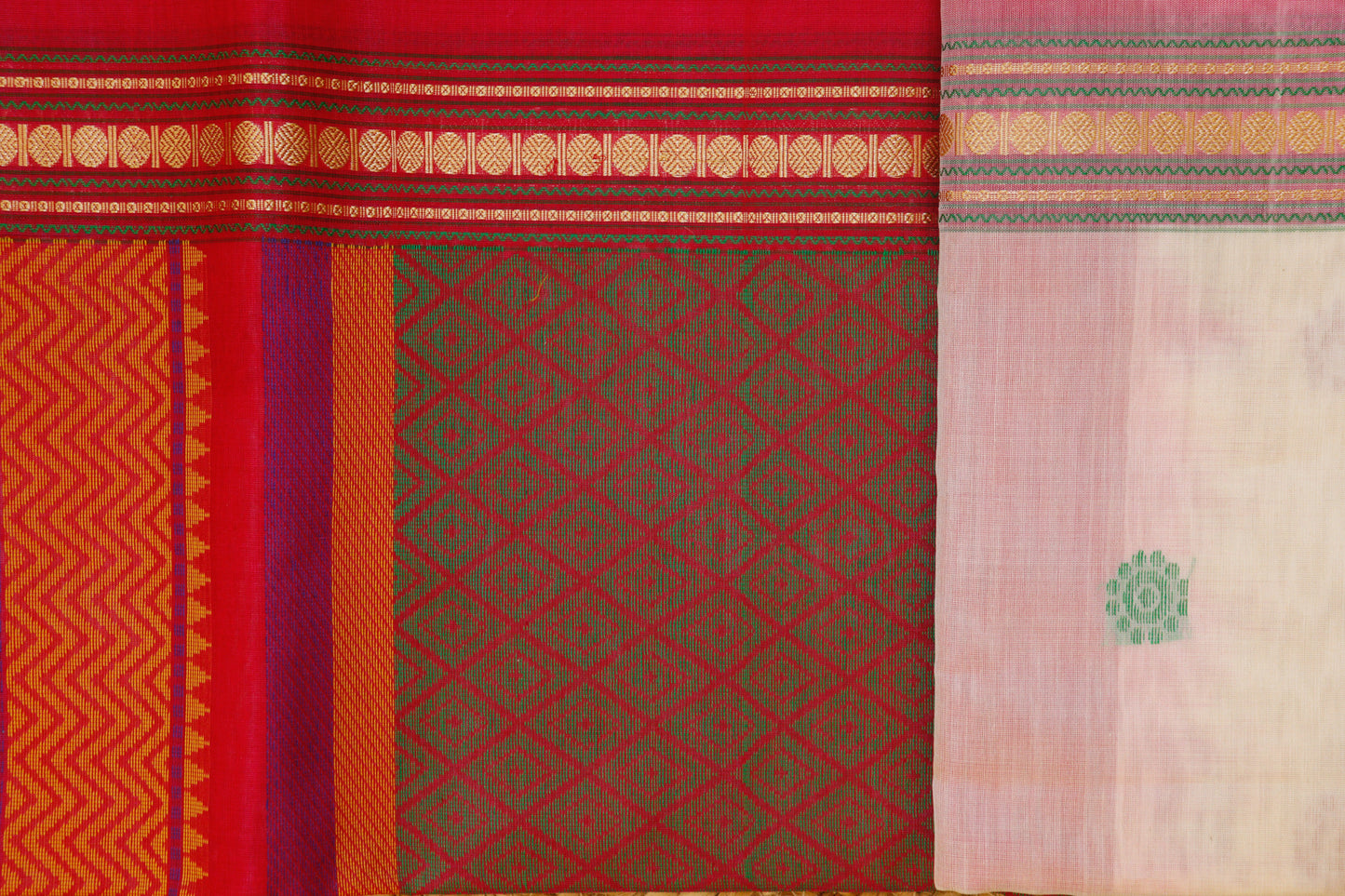 White Pure Handloom Saree
