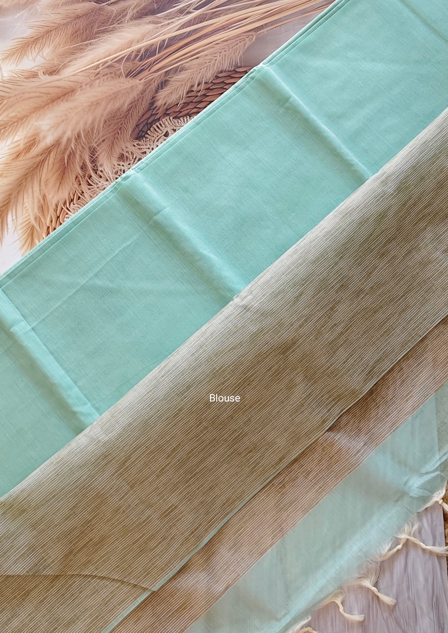 Mint Pure Cotton Saree