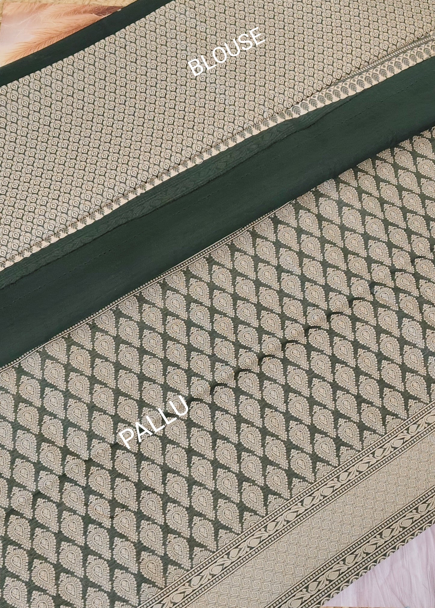 Green Banarasi Cotton Saree