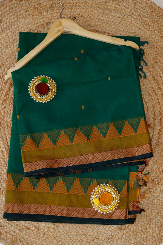 Green Chettinadu Cotton Saree