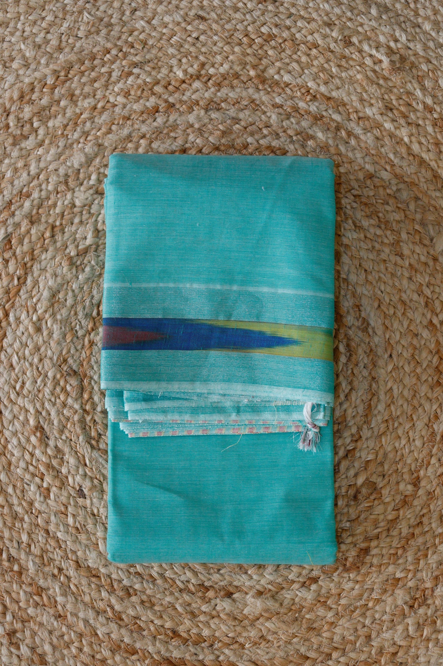 Mint Green Pure Cotton Saree