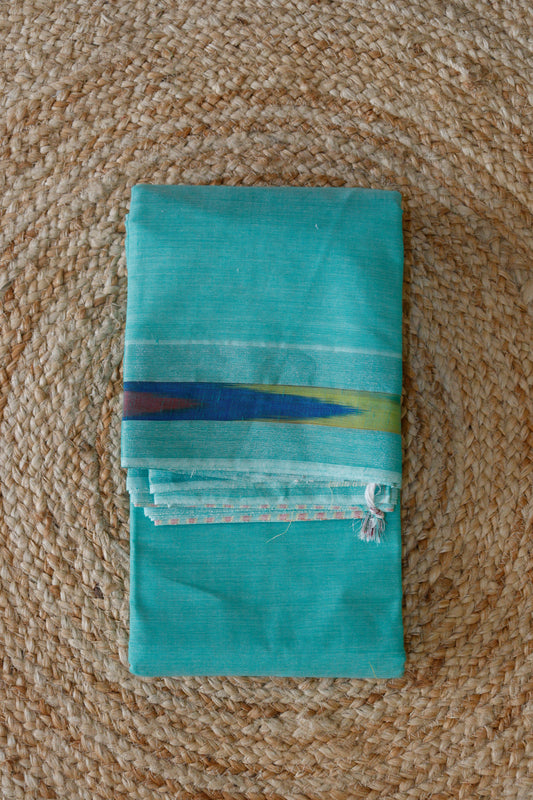 Mint Green Pure Cotton Saree