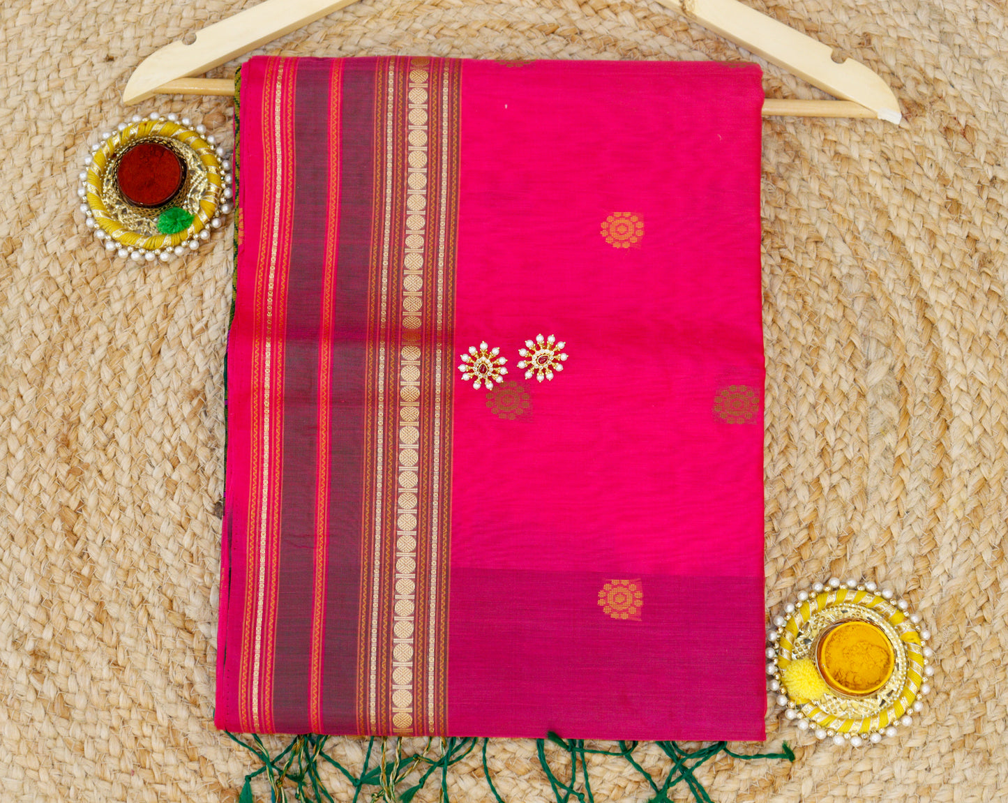Pink Pure Handloom Saree