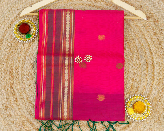 Pink Pure Handloom Saree