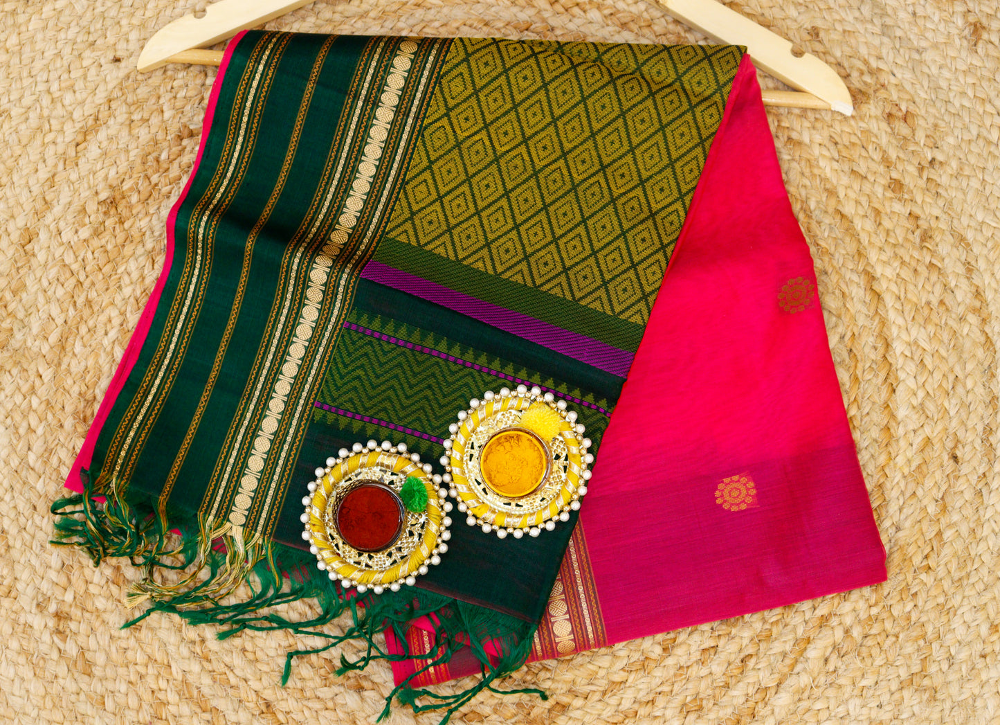 Pink Pure Handloom Saree