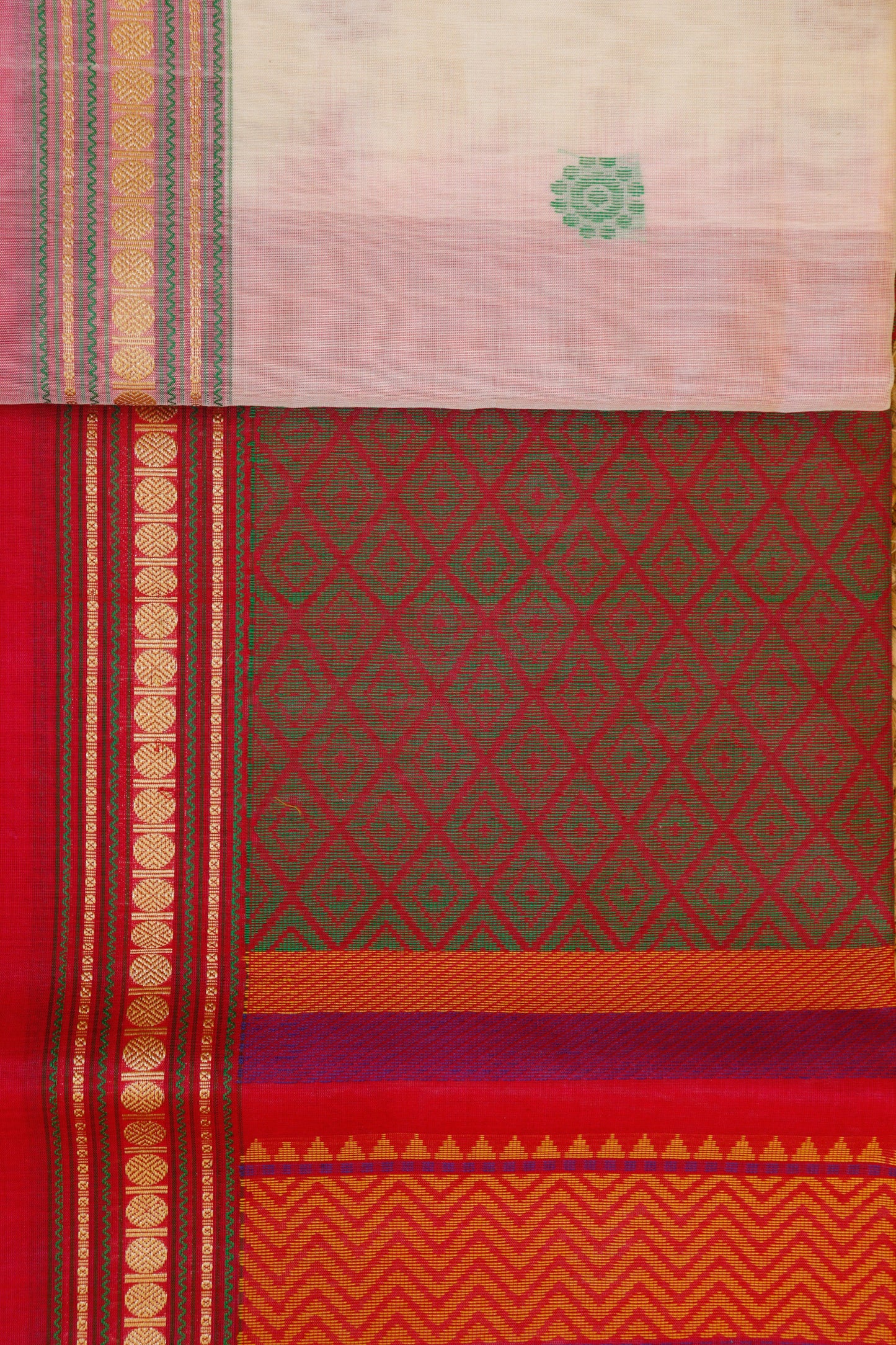 White Pure Handloom Saree