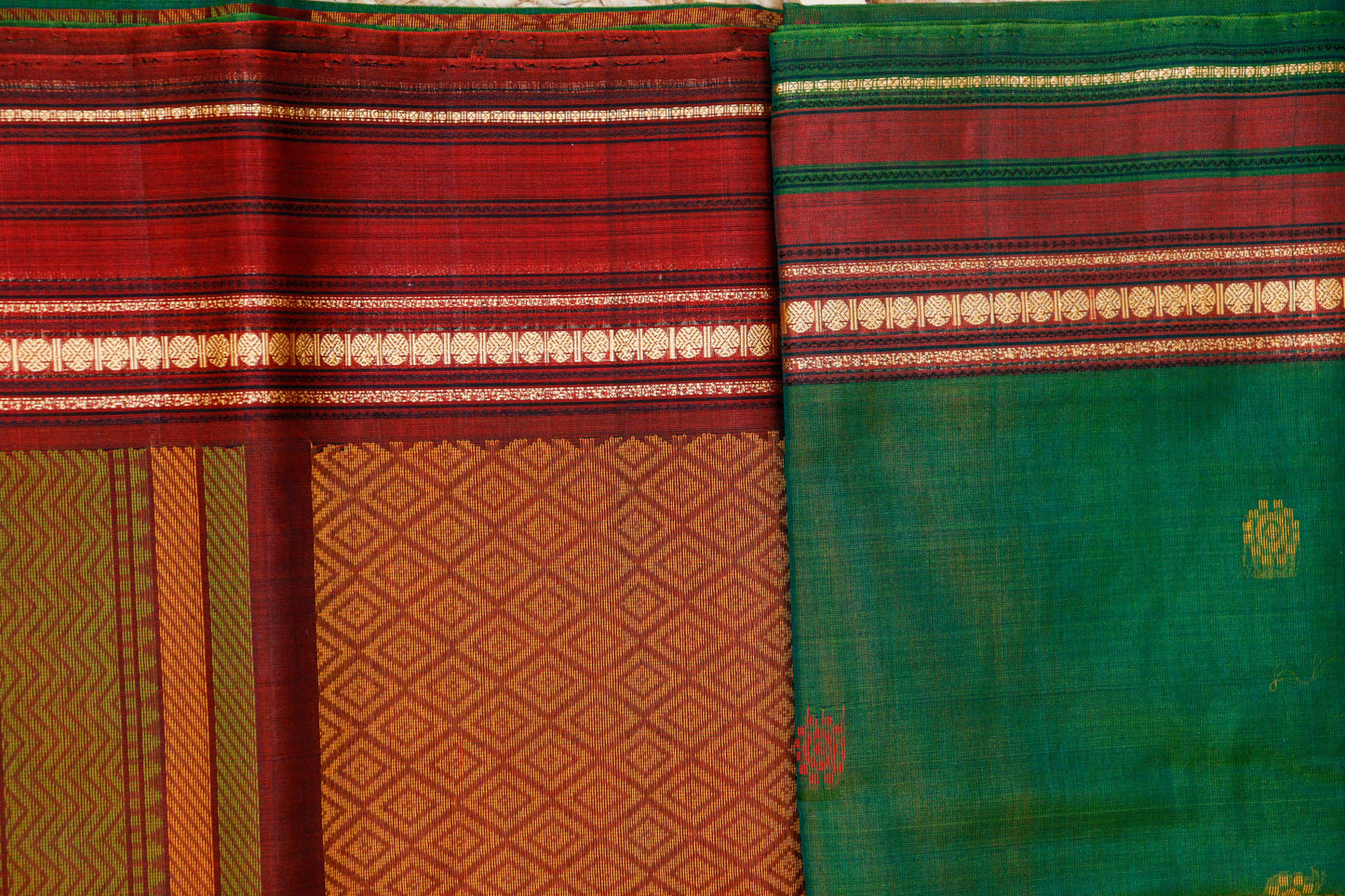 Green Pure Handloom Saree