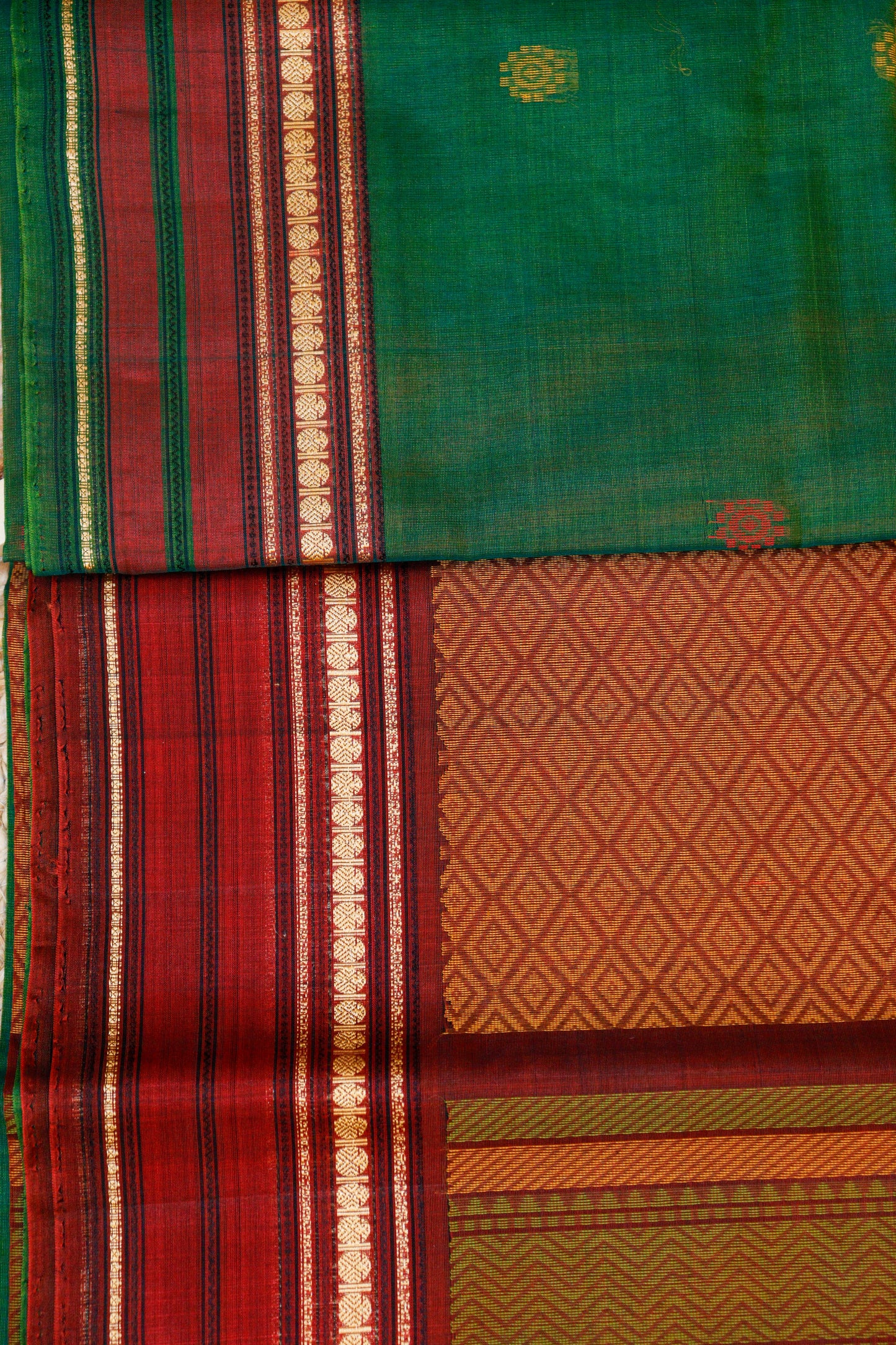 Green Pure Handloom Saree