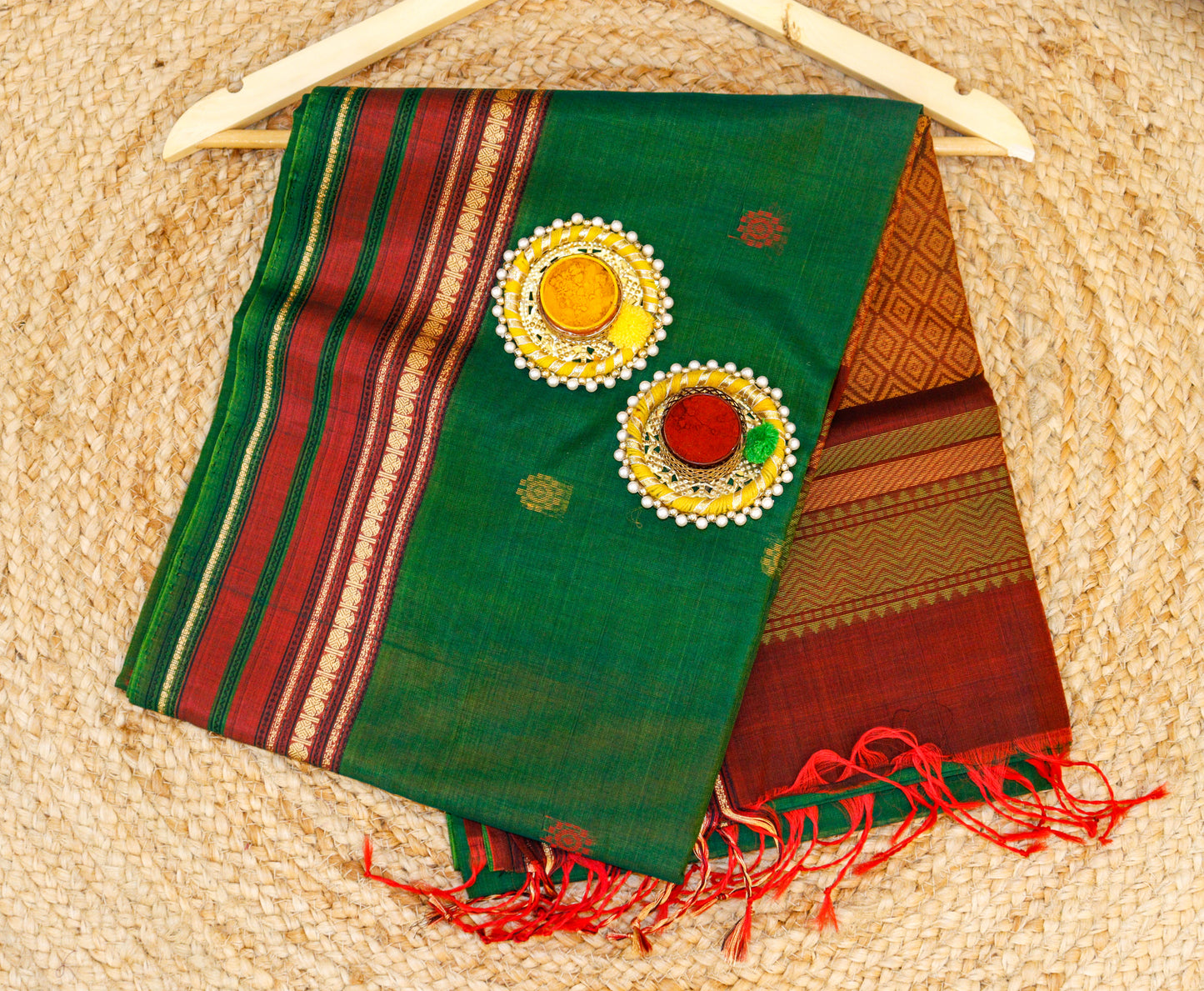 Green Pure Handloom Saree