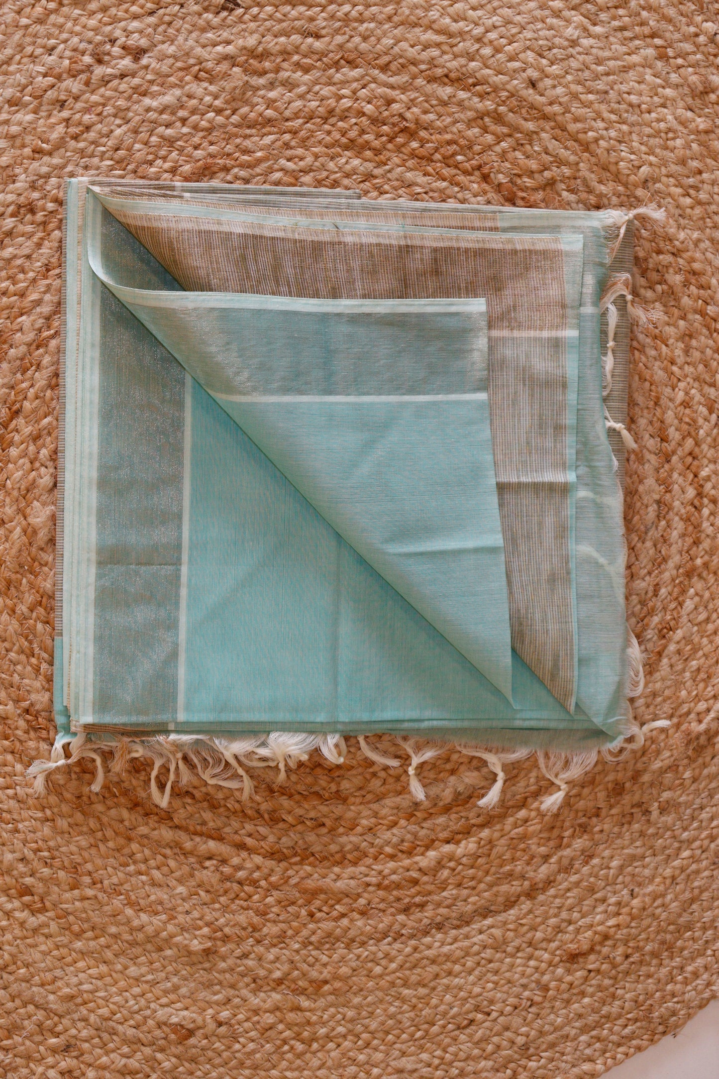 Mint Pure Cotton Saree