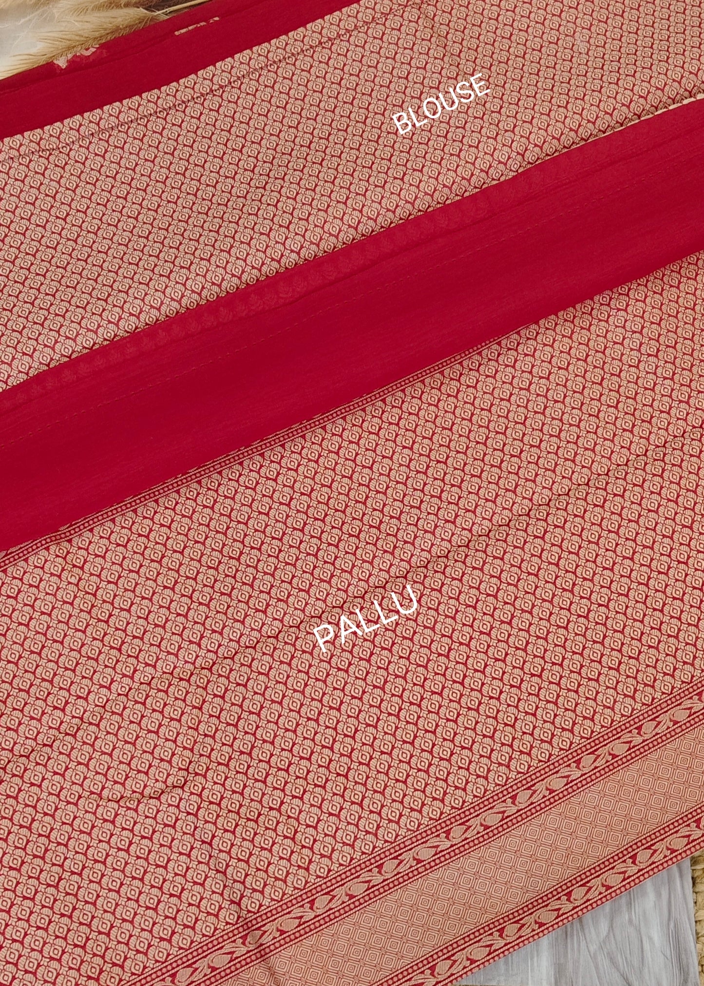Pink Banarasi Cotton Saree