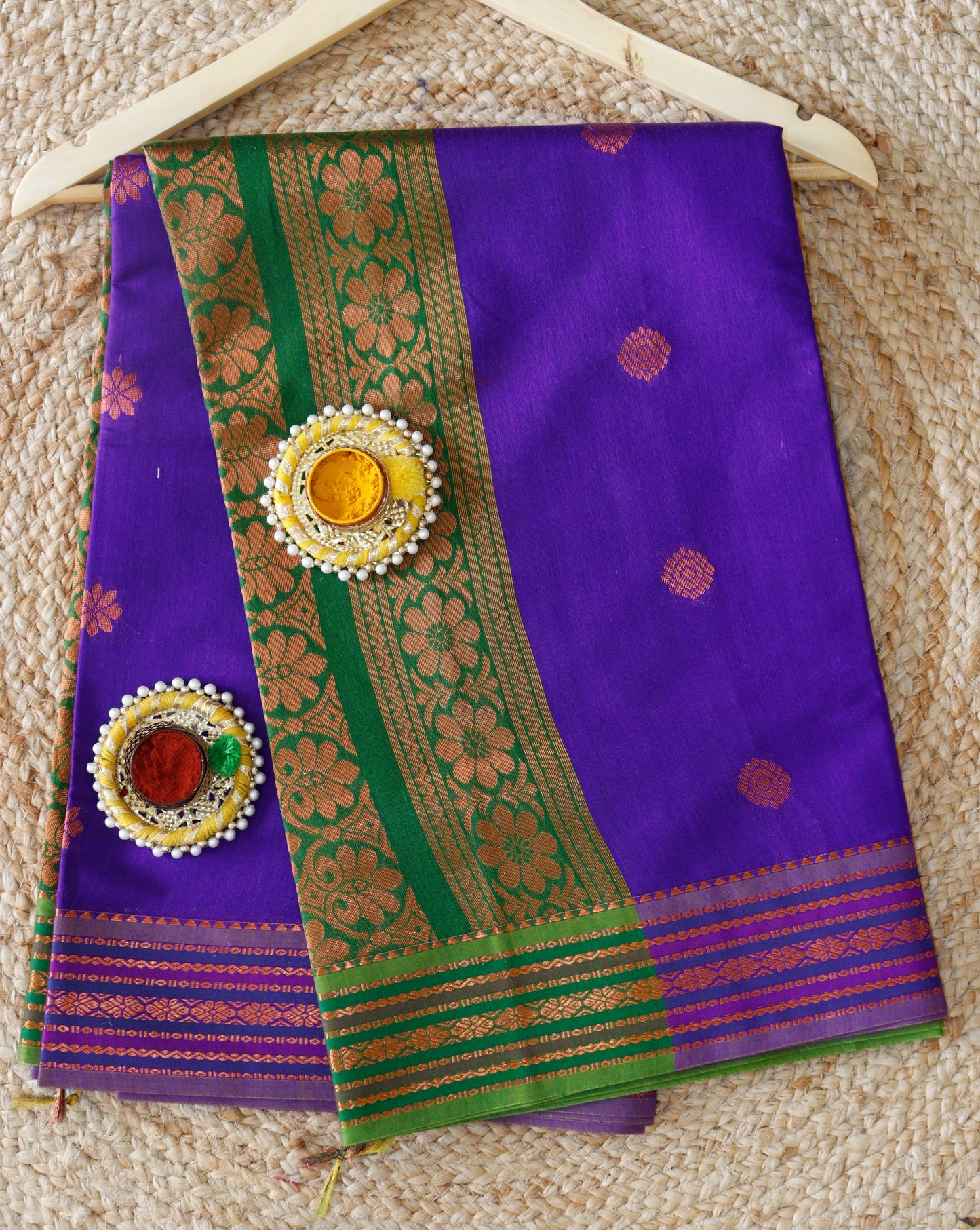 Purple Kanchi Cotton Saree