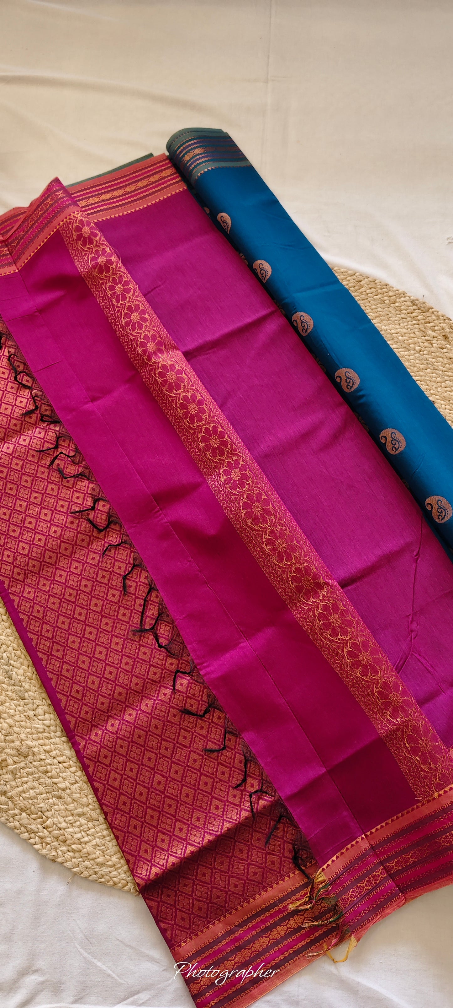 Blue Kanchi Cotton Saree